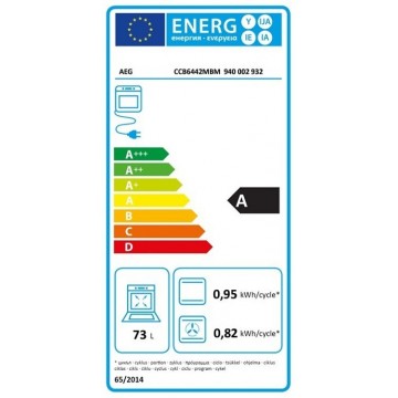 AEG CCB6442OBM Κουζίνα 73lt με Κεραμικές Εστίες Π59.6εκ. Inox